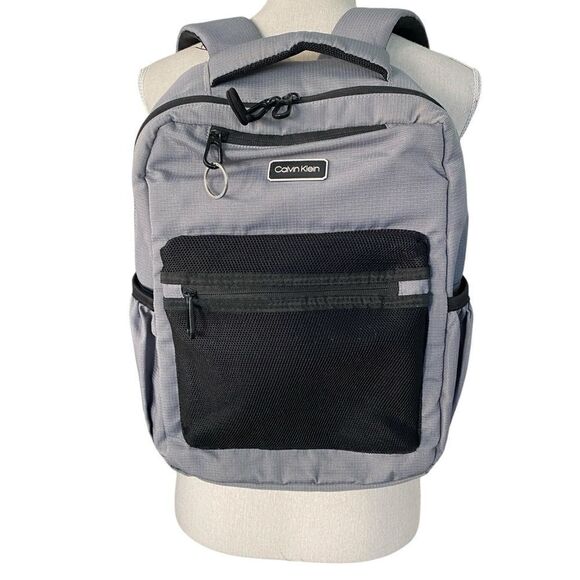 Calvin Klein Gray & Black Backpack Unisex - Picture 1 of 9